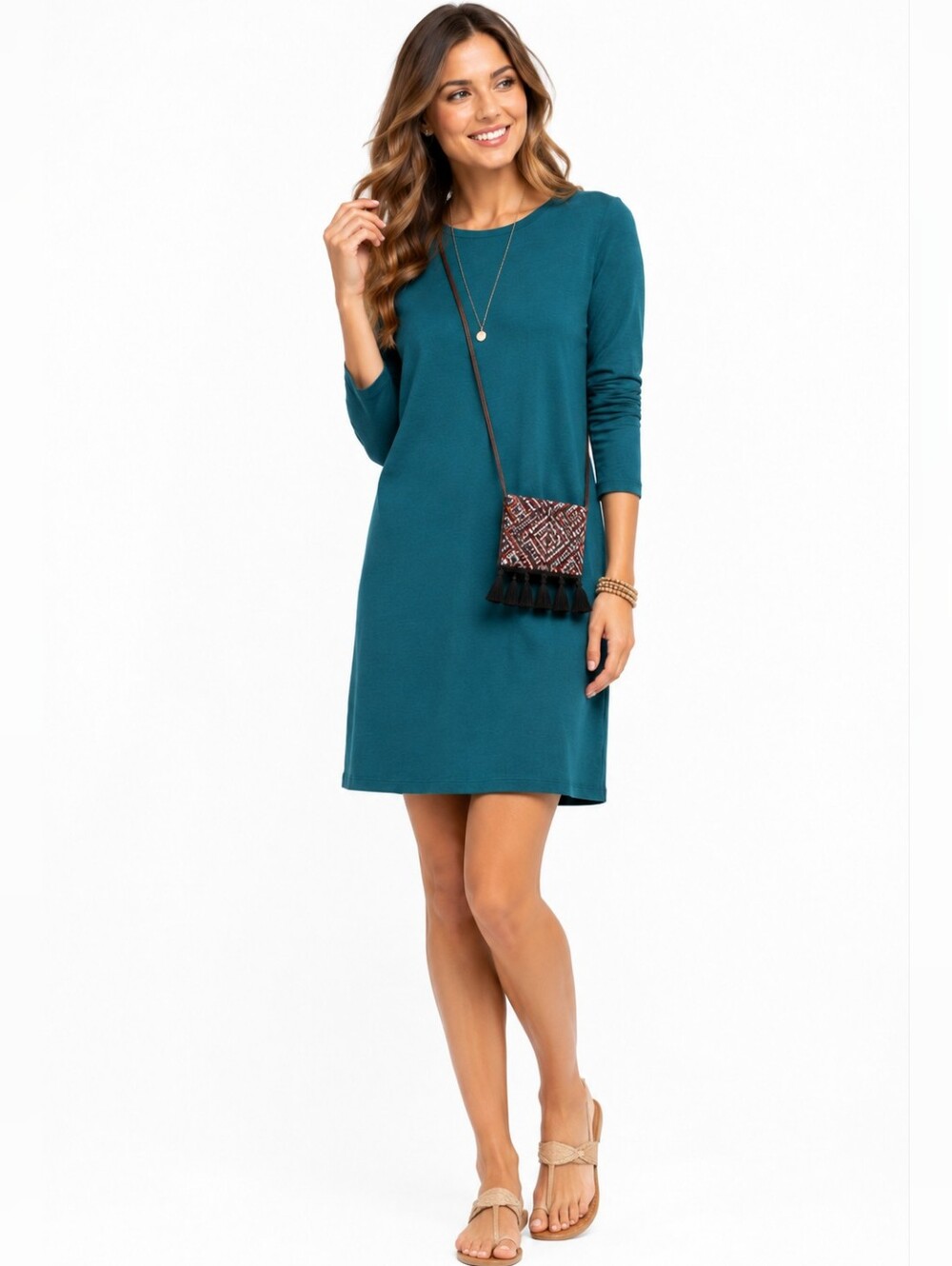 Jessica Simpson Enya Owl Purse Dress Girls XL Teal NWT